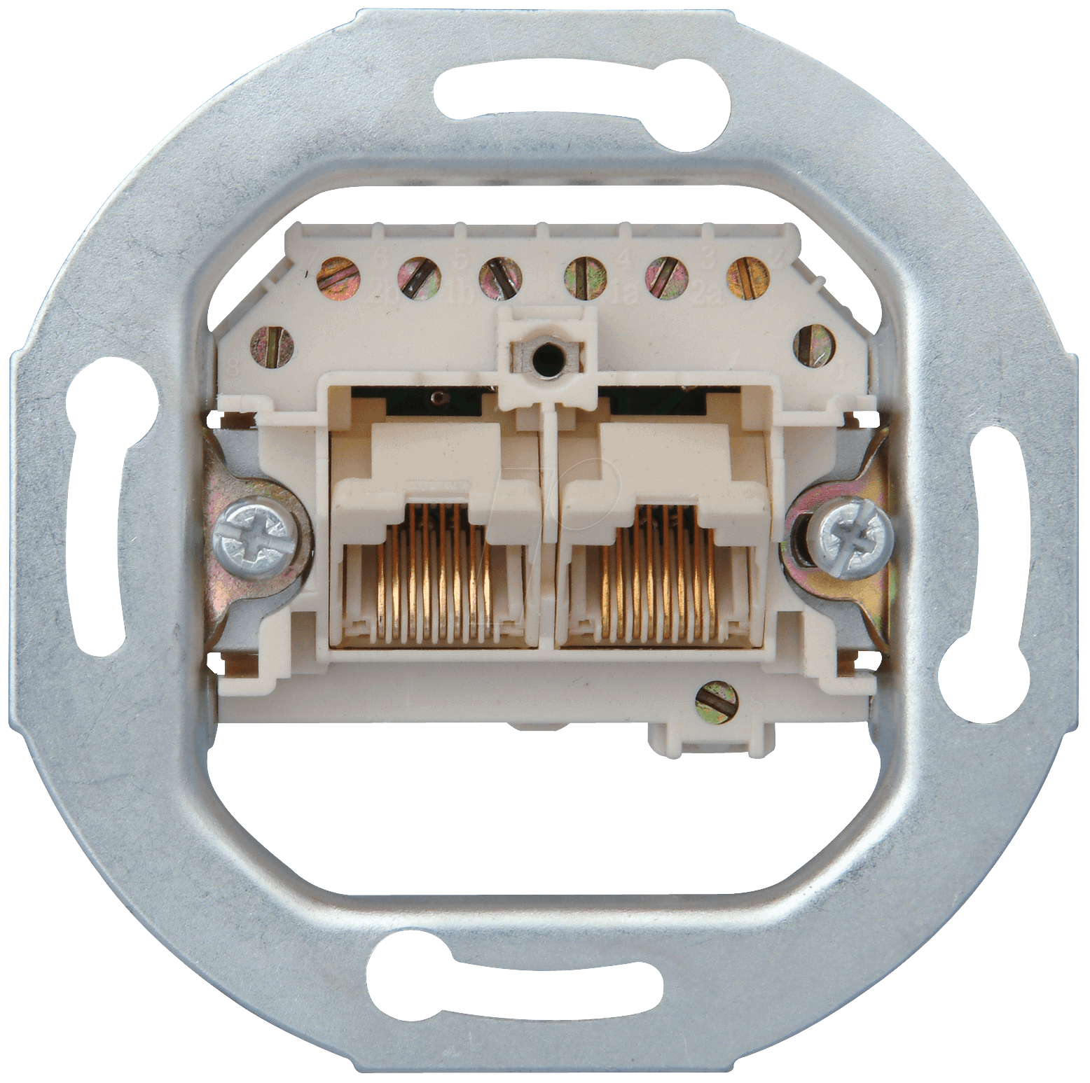 4008224412469 - EL KO DS UAE2P - ISDN Netzwerkdose 2 Ausgänge parallel weiß