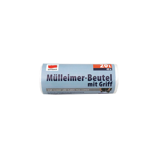 4008284071057 - Müllbeutel 71057 transparent 20 Liter mit Griff hoch 4008284071057 40 Stück