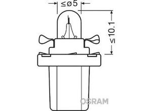 4008321096807 - OSRAM Glühlampe Instrumentenbeleuchtung 12V 2722MF