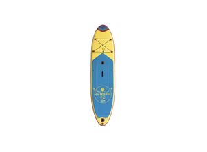 4008332166216 - Chiemsee - SUP-Set inkl Board Paddel Pumpe Leash & Rucksack (gelb blau) Stand-Up Paddle