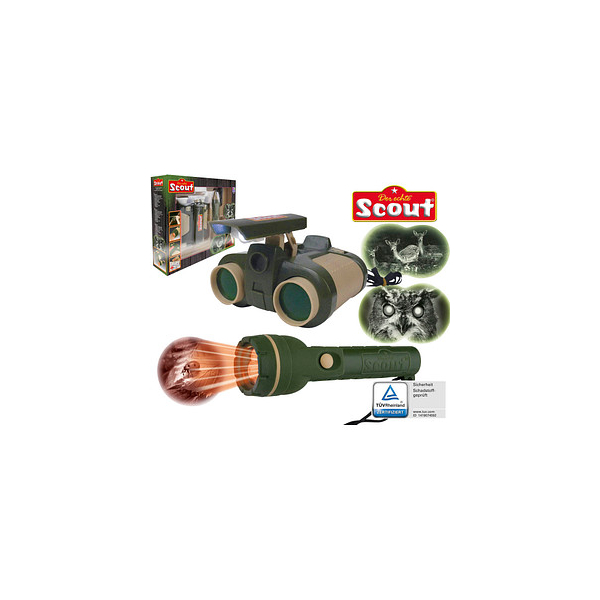 4008332193045 - SCOUT Nachtsicht Set Kinder Fernglas + Taschenlampe - Feldstecher Lernspielzeug