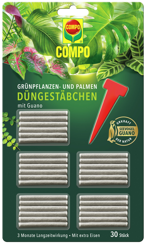 4008398220648 - COMPO Grünpflanzen- und Palmen Düngestäbchen mit Guano