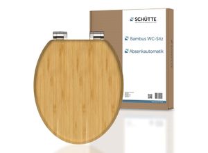 4008431091686 - - wc Sitz bambus massiver Toilettendeckel mit Absenkautomatik aus nachhaltigem Rohstoff Klobrille Klodeckel Holz - Braun