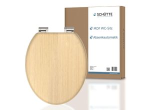 4008431092386 - SCHÜTTE MDF WC Sitz NATURAL WOODToilettendeckel mit Absenkautomatik Holzkern