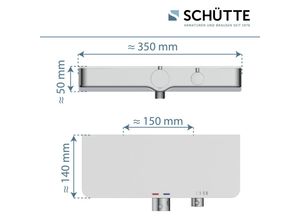 4008431605357 - SchÃ¼tte Duscharmatur Â»OCEANÂ« mit Thermostatregulierung (Chrom WeiÃ) - B-Ware sehr gut