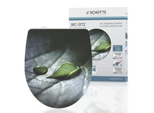 4008431825830 - - Duroplast hg wc Sitz rain drop Hochglänzender Toilettendeckel mit Absenkautomatik und Schnellverschluss Toilettensitz - Motiv