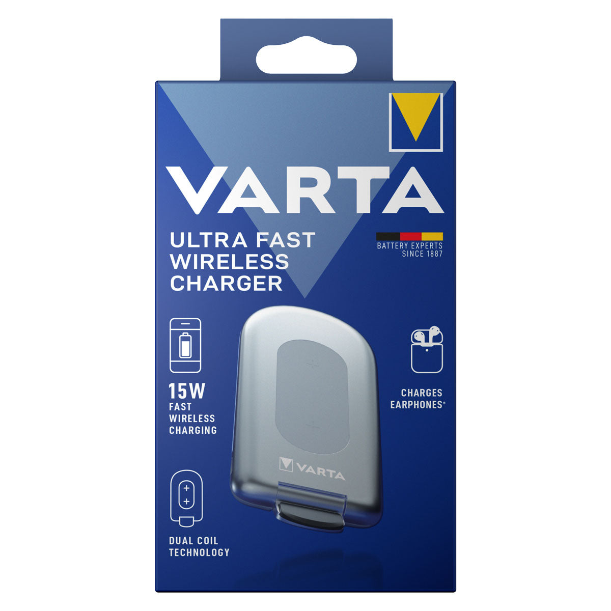 4008496038954 - VARTA Ultra Fast Wireless Charger Induktive Ladestation grau 15 Watt