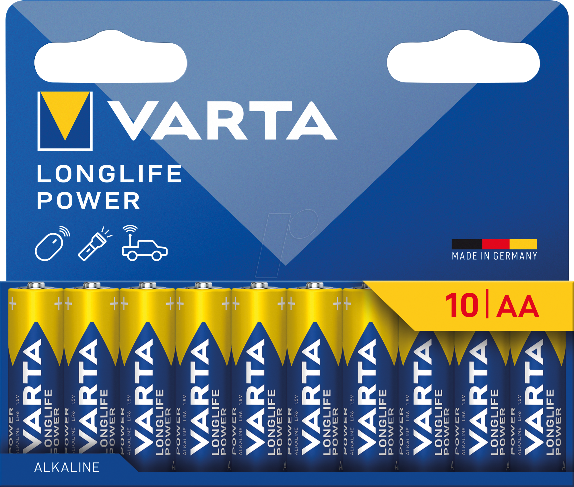 4008496067220 - VARTA AL AA 10X - Alkaline Batterie Longlife Power AA (Mignon) 10er-Pack