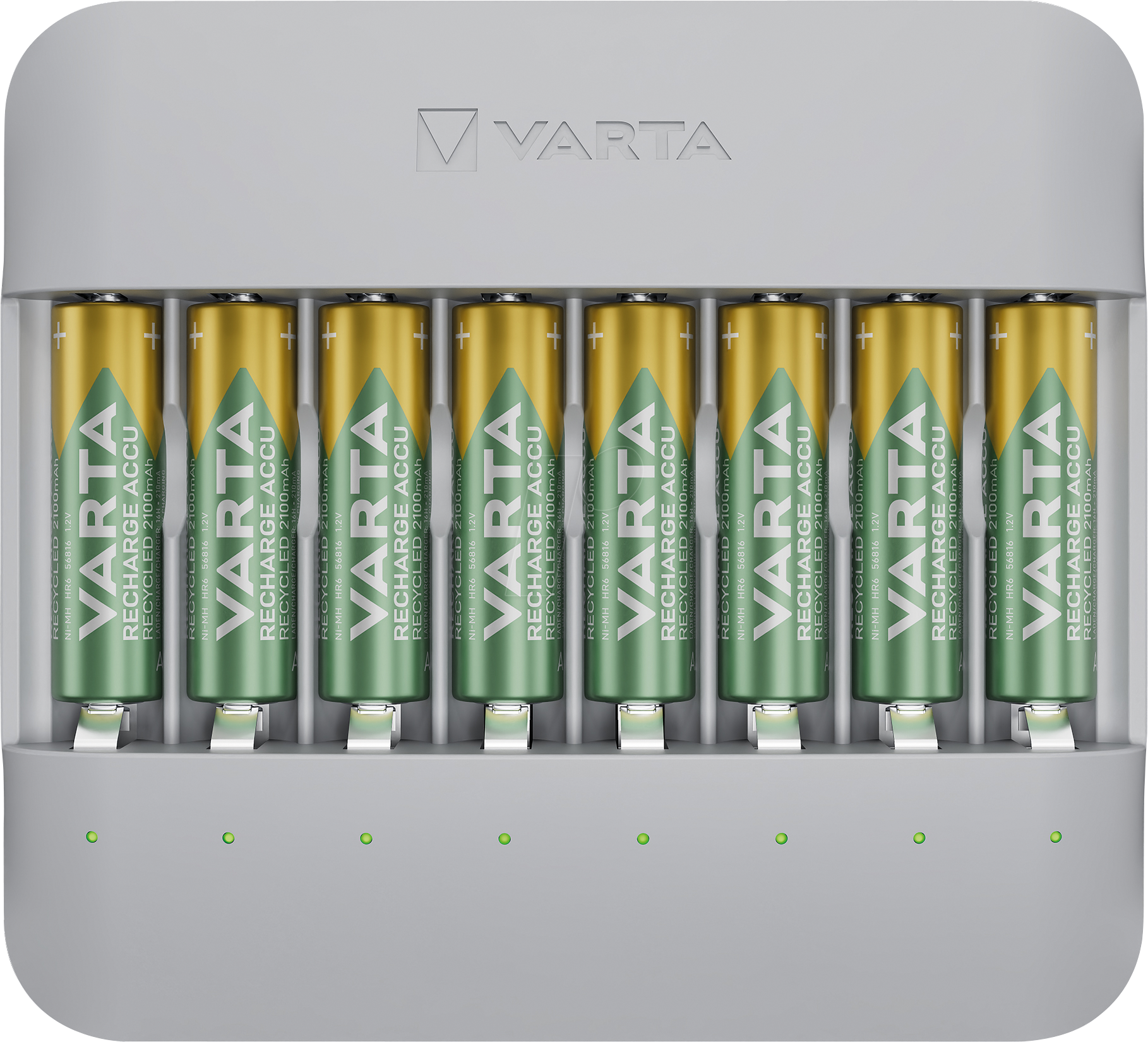 4008496073801 - VARTA Batterie-Ladegerät Eco Charger Multi Recycled für NiMH-Akkus USB-C 100-240 V inkl 8x AA 2100mAh Akkus