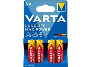 4008496105946 - Longlife Max Power aa Bli 4 Mignon (AA)-Batterie Alkali-Mangan 2900 mAh 15 v 4 St - Varta