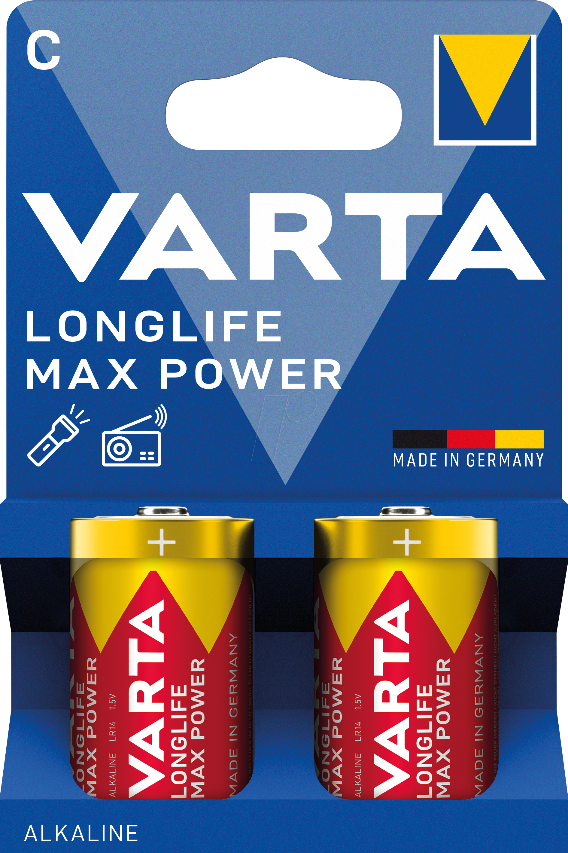 4008496122639 - VAR LLMP C 2X - Max Power Alkaline Batterie C (Baby) 2er-Pack