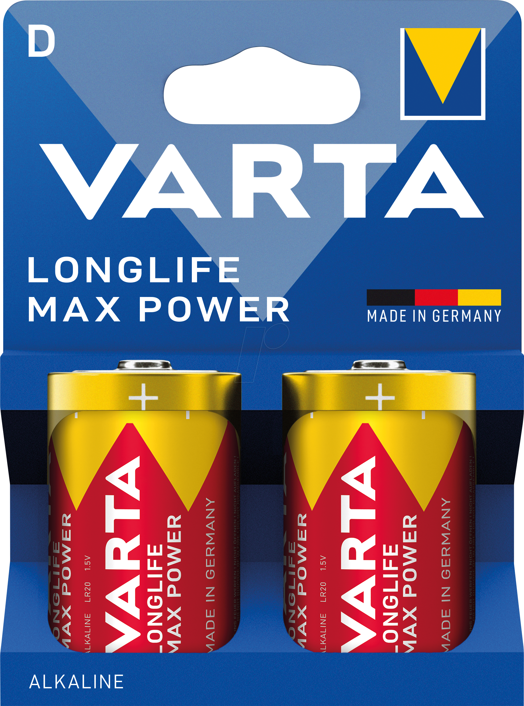 4008496128020 - VAR LLMP D 2X - Max Power Alkaline Batterie D (Mono) 2er-Pack