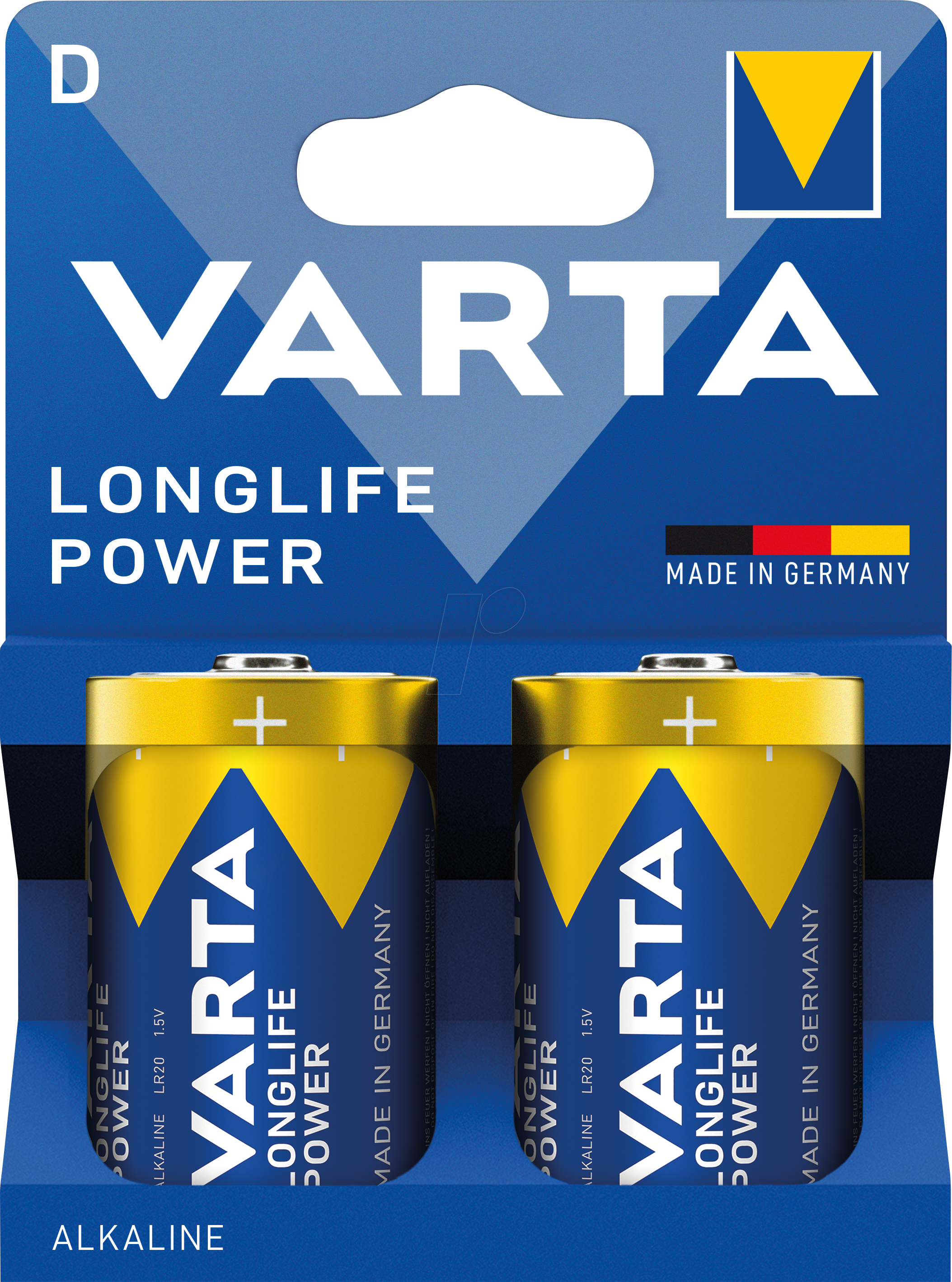 4008496128518 - VAR LLP D 2X - Longlife Power Alkaline Batterie D (Mono) 2er-Pack