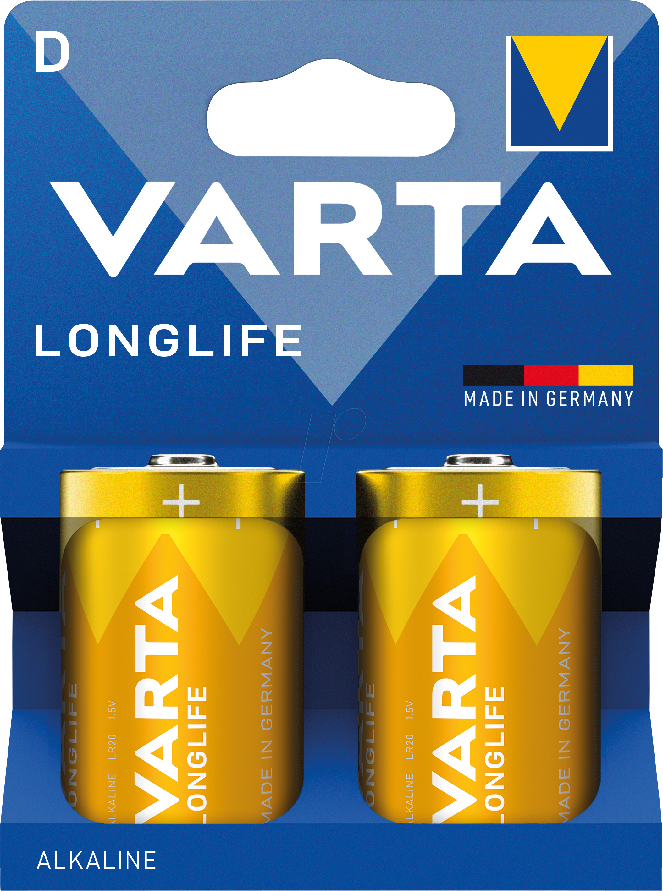 4008496129348 - VAR LL D 2X - Longlife Alkaline Batterie D (Mono) 2er-Pack