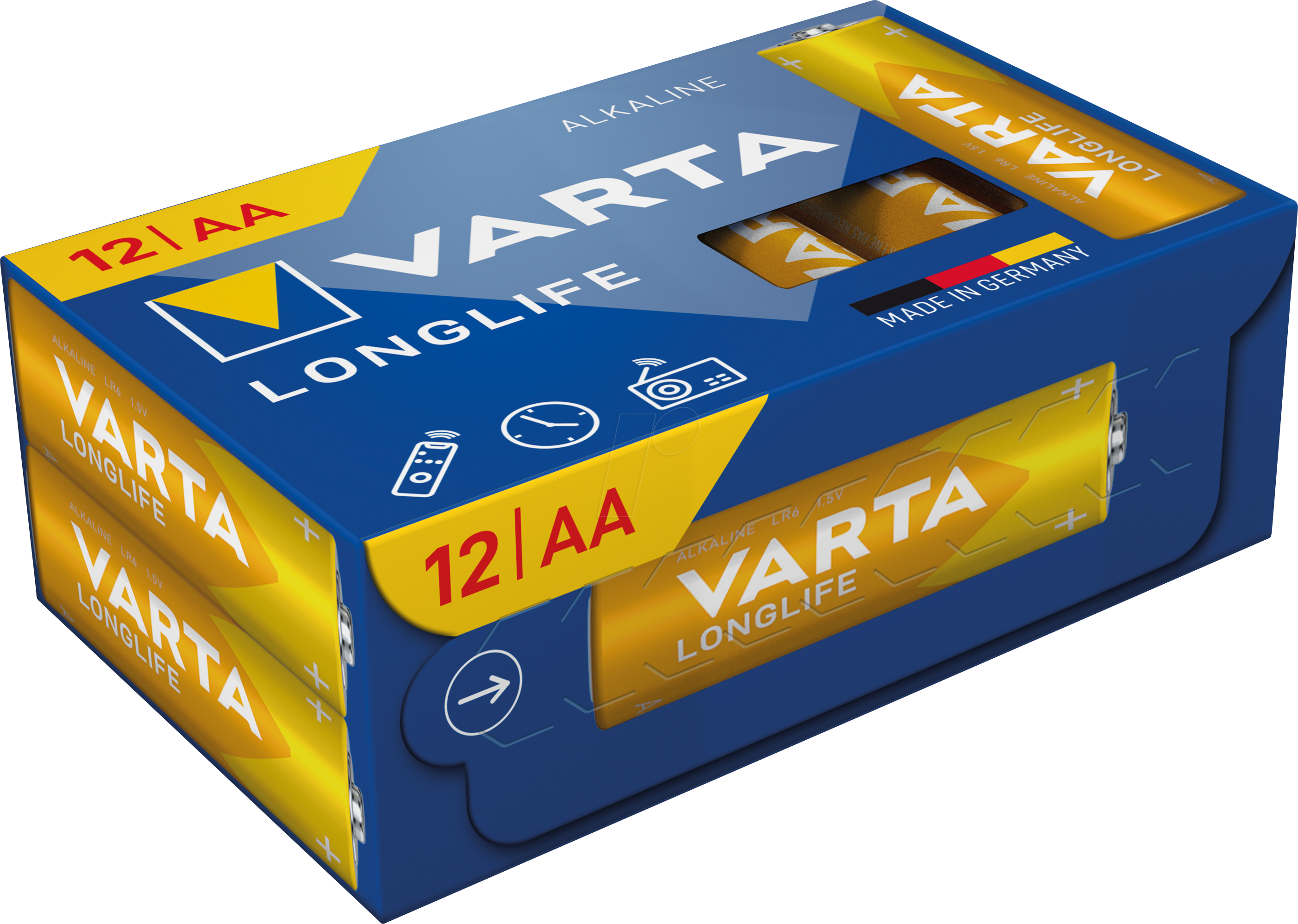 4008496129942 - VAR LL AA 12X - Longlife Alkaline Batterie AA (Mignon) 12er-Pack