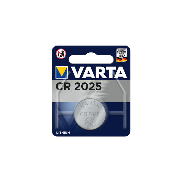 4008496276875 - Cr 2025 var - Lithium-Knopfzelle 3 v 170 mAh 20x25 mm (06025 101 401) - Varta