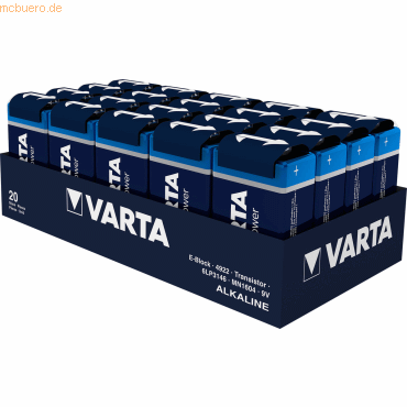 4008496573493 - VARTA LONGLIFE Power E-Block 90V 4922 Kartonware   Tray 04922121111 (Inhalt 20 Stück)