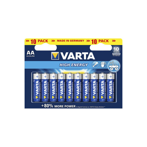 4008496626809 - VARTA AL 10XAA - Alkaline Batterie Longlife Power AA (Mignon) 10er-Pack