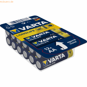 4008496807833 - Longlife aa Big Box 12 Mignon (AA)-Batterie Alkali-Mangan 2800 mAh 15 v 12 St - Varta