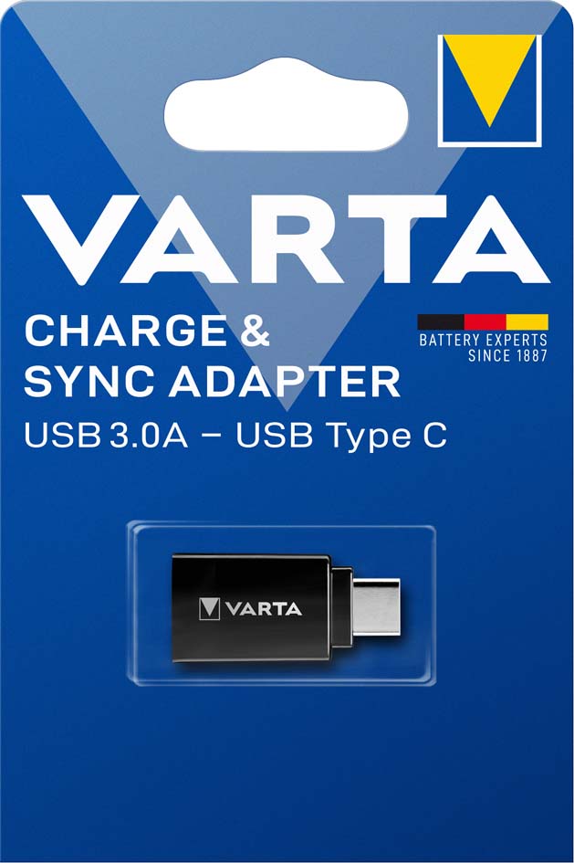 4008496927036 - Charge & Sync Adapter usb 30 a - usb Typ c - Varta