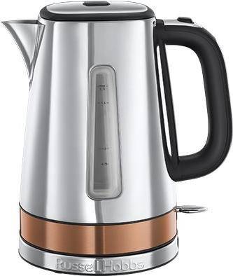 4008496940172 - Russell Hobbs Wasserkocher Luna Edelstahl Kupfer 17l 2400W Schnellkochfunktion optimierte Ausgusstülle Kalkfilter Wasserstandsanzeige mit