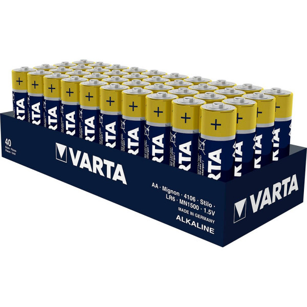 4008496987085 - Al 40XAA - Alkaline Batterie aa (Mignon) 40er-Pack Longlife (04106 101 394) - Varta