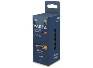 4008496987924 - Batterie Alkaline Micro aaa LR03 15V Longlife Power 40 Stück - Varta