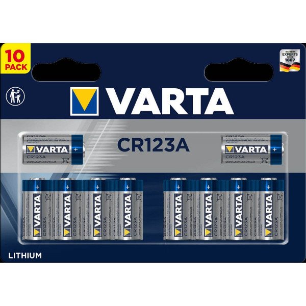 4008496995608 - Lithium Cylindr CR123A Bli10 Fotobatterie CR-123A Lithium 1430 mAh 3 v 10 St - Varta