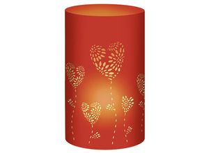 4008525158714 - URSUS - URSUS 5 Silhouetten-Tischlichter Filigrano - Herzblumen rot