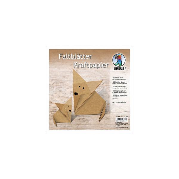 4008525230441 - URSUS Faltblätter Kraftpapier braun 4008525230441 URSUS 100 Stück 4008525230441 - URSUS Faltblätter Kraftpapier braun 4008525230441 URSUS 100 Stück