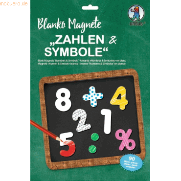 4008525240679 - Magnete Zahlen   Symbole blanko VE=3 Bögen A4