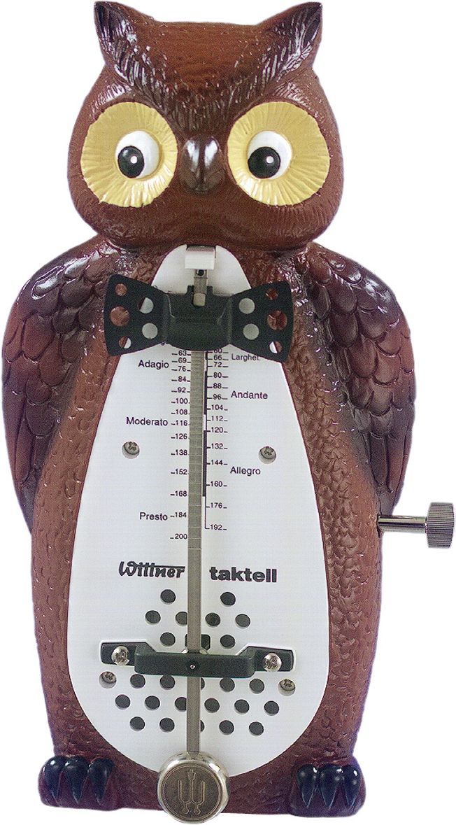 4008687839032 - Wittner 839 Metronom Eule mechanisches Taktell mit Pendel im Eulen-GehÃ¤use