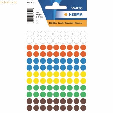 4008705018319 - Markierungspunkte 1831 farbig sortiert Ø 8mm 4008705018319 1831 540 Stück