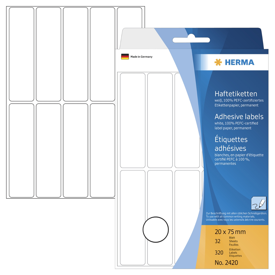 4008705023405 - Etiketten Vielzweck-Etiketten 2340 weiß 12x18mm rechteckig  4008705023405 32 Blatt