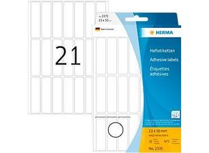 4008705023702 - HERMA Vielzwecketiketten 13x50 mm weiß Papier matt Handbeschriftung 672 St - Weiß - Abgerundetes Rechteck - Zellulose - Papier - Deutschland - 13 mm - 50 mm 4008705023702 - HERMA Vielzwecketiketten 13x50 mm weiß Papier matt Handbeschriftung 672 St - Weiß - Abgerundetes Rechteck - Zellulose - Papier - Deutschland - 13 mm - 50 mm