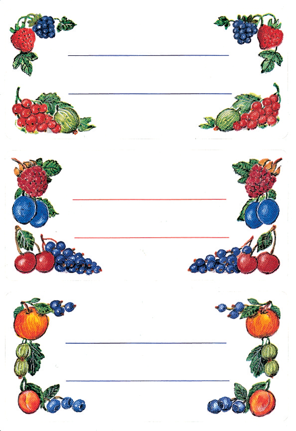 4008705037846 - 10 x HERMA Küchenetiketten 76x35mm Beerenarrangements VE=4 Blatt