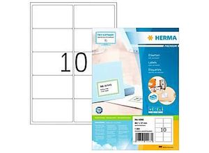 4008705042680 - Adressetiketten HERMA 4268 permanenthaftend selbstklebend bedruckbar B 991 x H 57 mm FSC®-Papier weiß 1000 Stück 100 Blatt