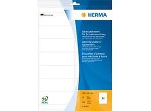 4008705044332 - HERMA Multifunktionsetiketten 4433 Weiß DIN A4 102 x 38 mm 20 Blatt à 14 Etiketten