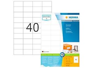 4008705046107 - Universaletiketten HERMA 4610 permanenthaftend selbstklebend bedruckbar B 525 x H 297 mm FSC®-Papier weiß 8000 Stück 200 Blatt