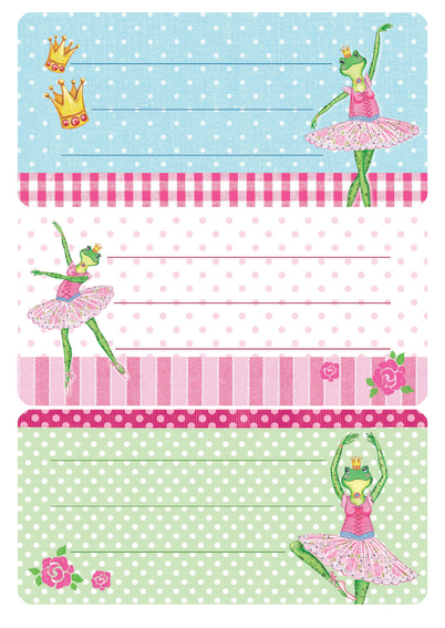 4008705055239 - 10 x HERMA Schuletiketten 76x35mm Froschballerina beglimmert VE=9 Stüc