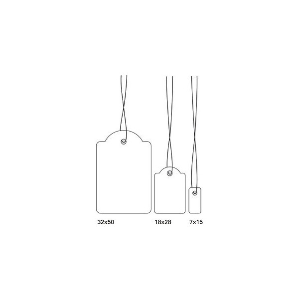 4008705069182 - Hängeetiketten mit rotem Faden 32 x 50 mm 6918 4008705069182 6918 1000 Stück