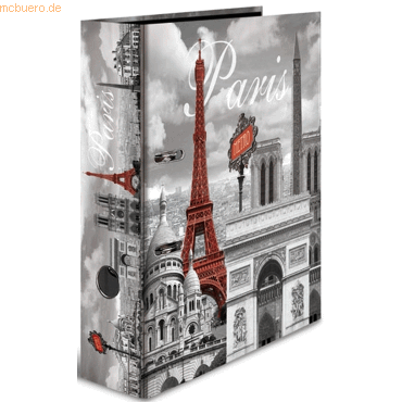 4008705071734 - HERMA Trendmetropolen Motivordner Paris 70 cm DIN A4 10 St