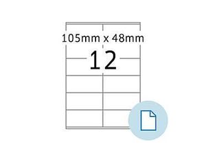 4008705084192 - Blattetiketten HERMA 8419 permanenthaftend bedruckbar B 105 x H 48 mm Papier weiß 6000 Stück 500 Blatt