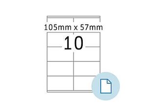 4008705084208 - Blattetiketten HERMA 8420 permanenthaftend bedruckbar B 105 x H 57 mm Papier weiß 5000 Stück 500 Blatt
