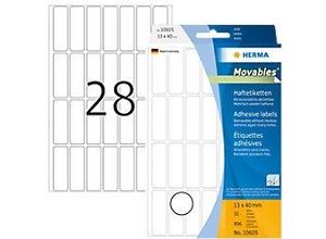 4008705106054 - HERMA Vielzwecketiketten 13x40 mm weiß Movables ablösbar Papier matt 896 St - Weiß - Abgerundetes Rechteck - Papier - Deutschland - 13 mm - 40 mm