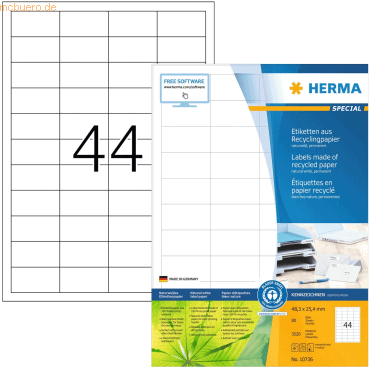 4008705107266 - 3520 HERMA Etiketten weiß 483 x 254 mm 4008705107266 80 Blatt