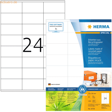 4008705107280 - 1920 HERMA Etiketten weiß 700 x 360 mm 4008705107280 Herma