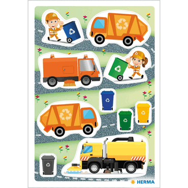 4008705154826 - 10 x HERMA Schmucketikett DECOR Müllmann