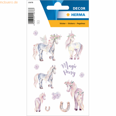 4008705156783 - 10 x HERMA Sticker Magic Pony 2 Blatt 4008705156783 - 10 x HERMA Sticker Magic Pony 2 Blatt