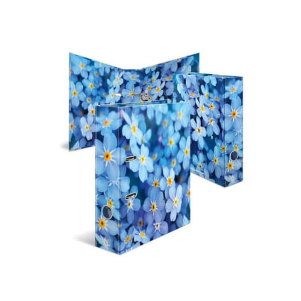 4008705195577 - HERMA Ordner Ordner Blue Flowers Rückenbreite 7 cm DIN A4 Karton Motiv St